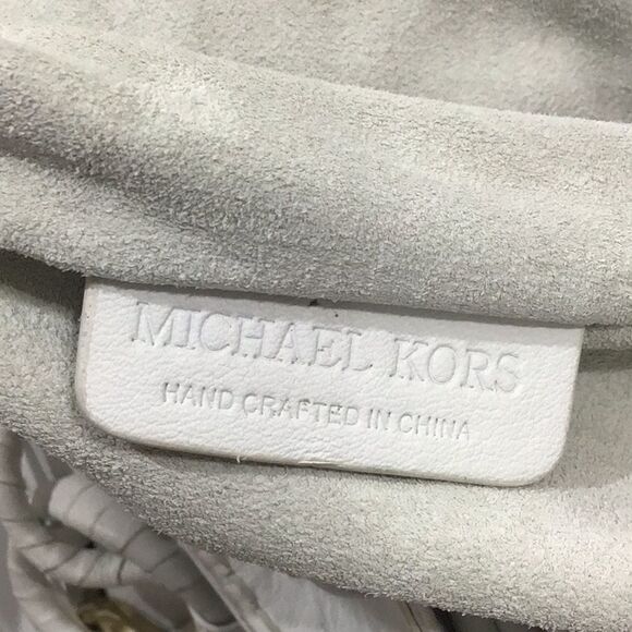 Michael Kors White Oversized Leather Tote Fringe Tassels Bag - Picture 11 of 11